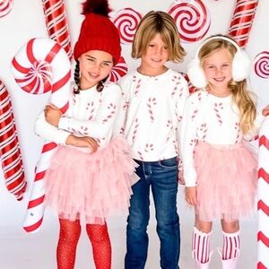 Broken down clothing brand Candy Cane 12 month sweatshirt